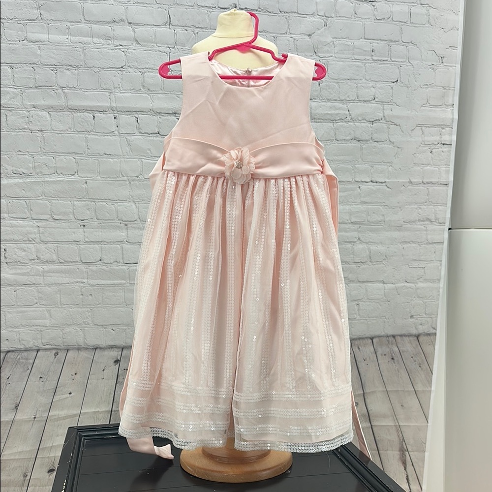 American Princess Pink Pleated Sundress for Wedding Guest‎